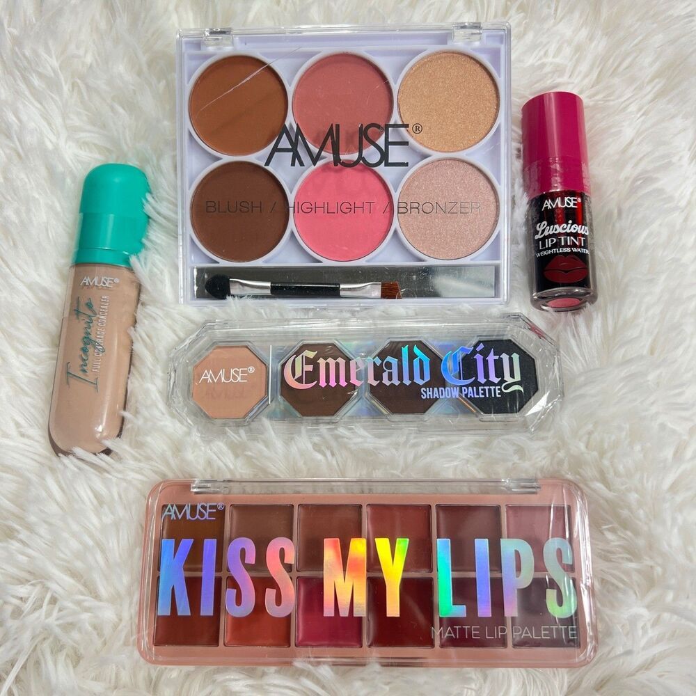 Amuse Cosmetics 5pc Makeup Bundle .